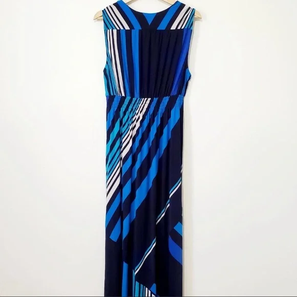 CHICOS Deep V Print Maxi Dress Chicos Size 2 - Picture 13 of 14